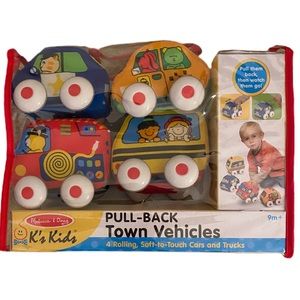 Brand New Melissa & Doug Pull Back Town Vehicles